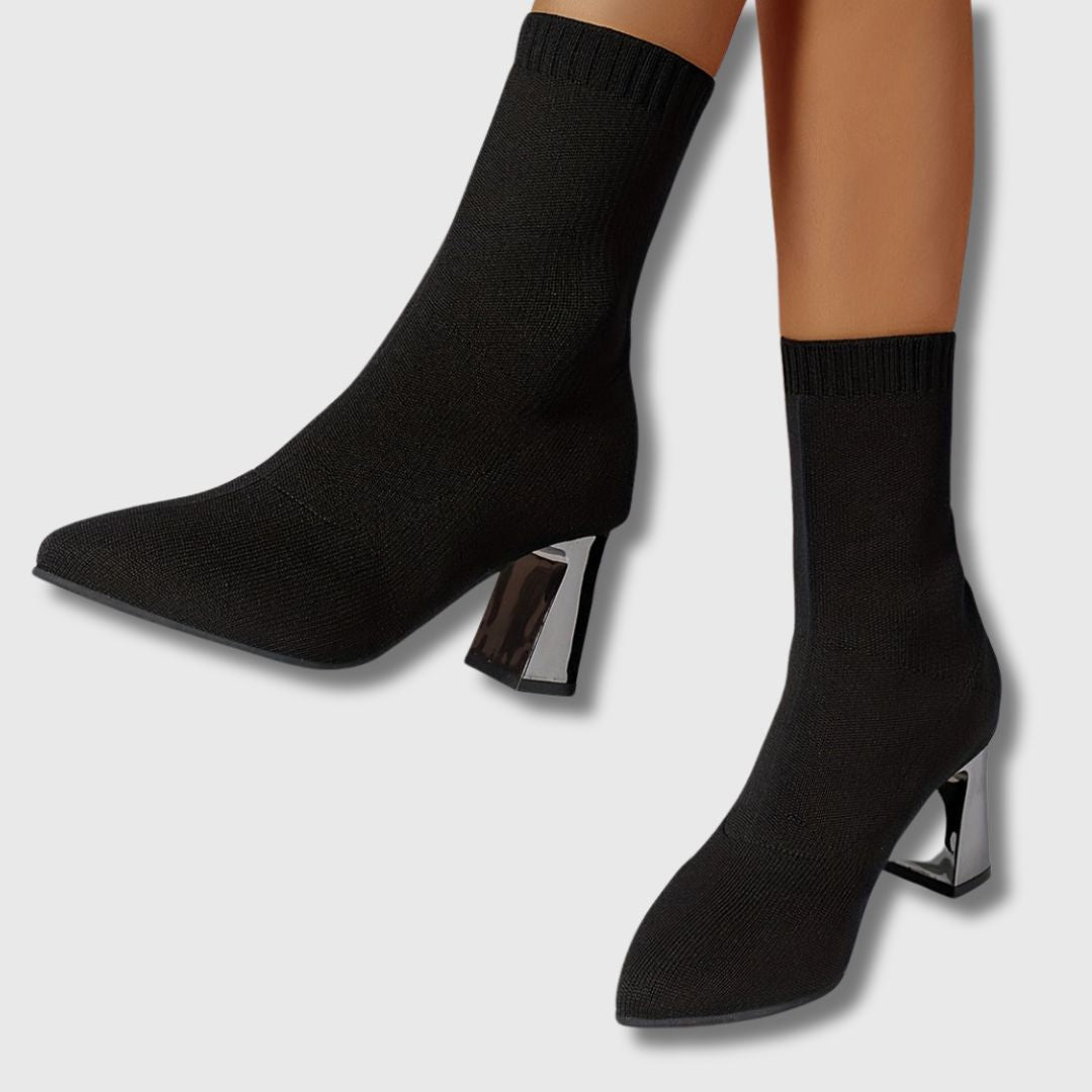 Léontine™ | Pointed-Toe Vintage Ankle Boots