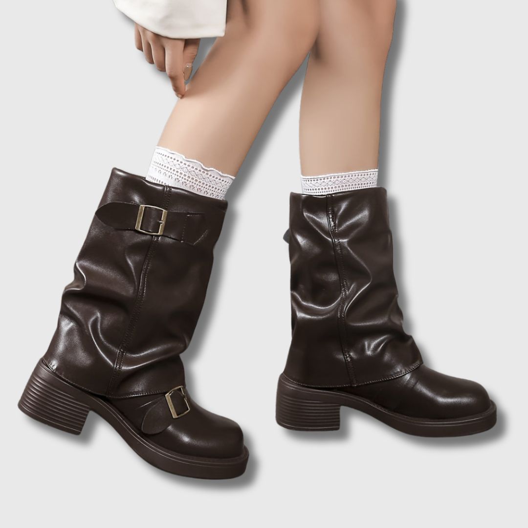 Romy™ | Modern Western Lace-Up Boots