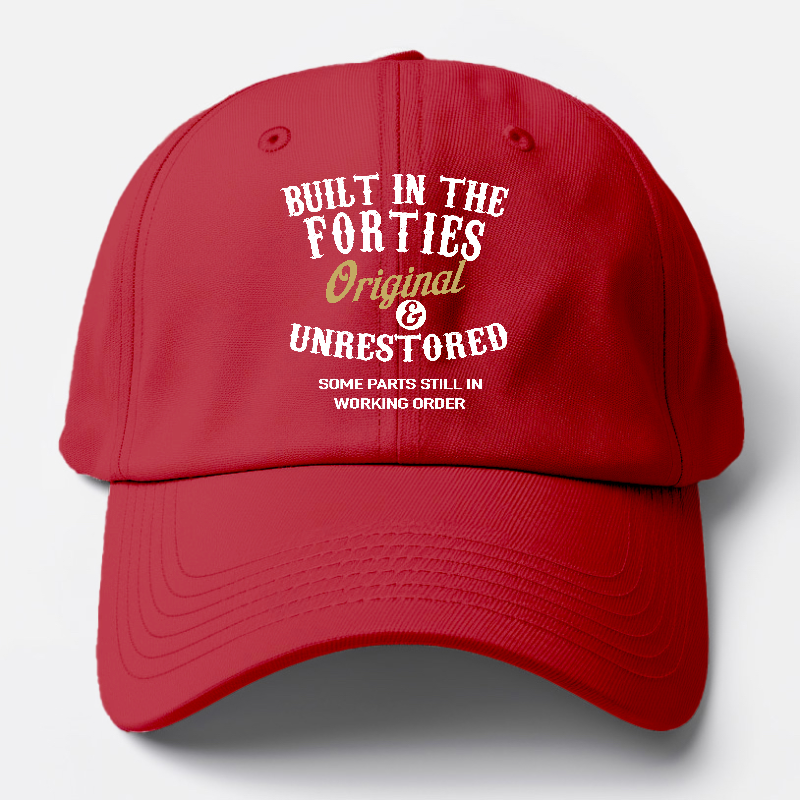 Built In The Forties Original Unrestored Some Parts Still In Working Order Baseball Cap | Red | Toronty Ottawa
