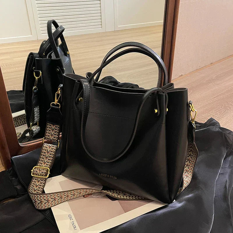 Lange® | Elegant bag with Double handles | Brown | Toronty Ottawa
