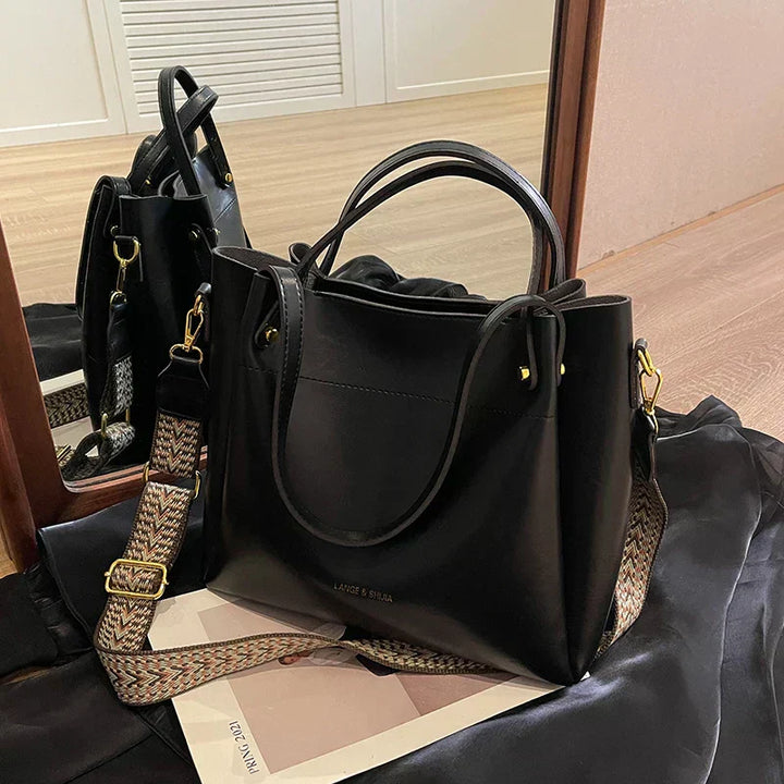 Lange® | Elegant bag with Double handles | Brown | Toronty Ottawa