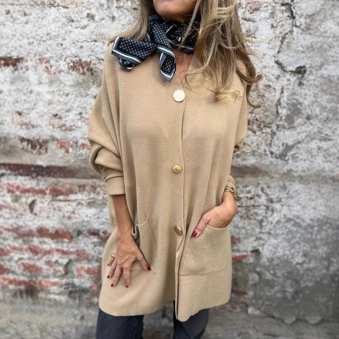 Ava™ Cardigan Knit with Gold Buttons