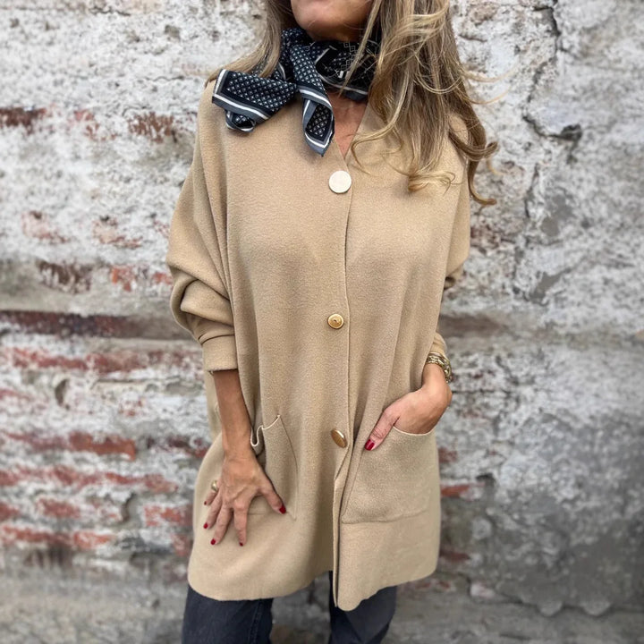 Ava™ Cardigan Knit with Gold Buttons