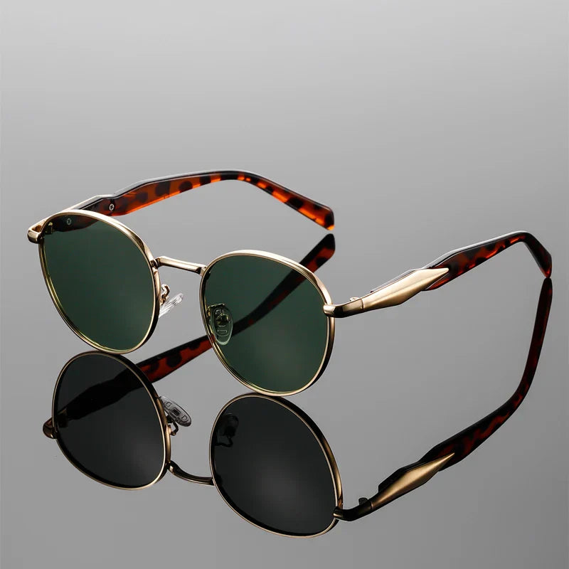 The Solace Aviator | Amber Gradient with Green Lenses | Toronty Ottawa