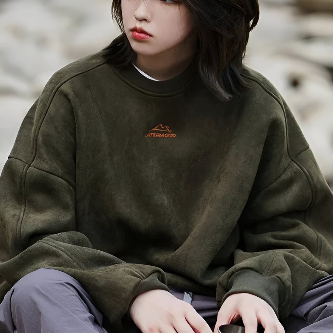 HORIZON™ - SLEEK SUEDE PULLOVER | Moss / S | Toronty Ottawa