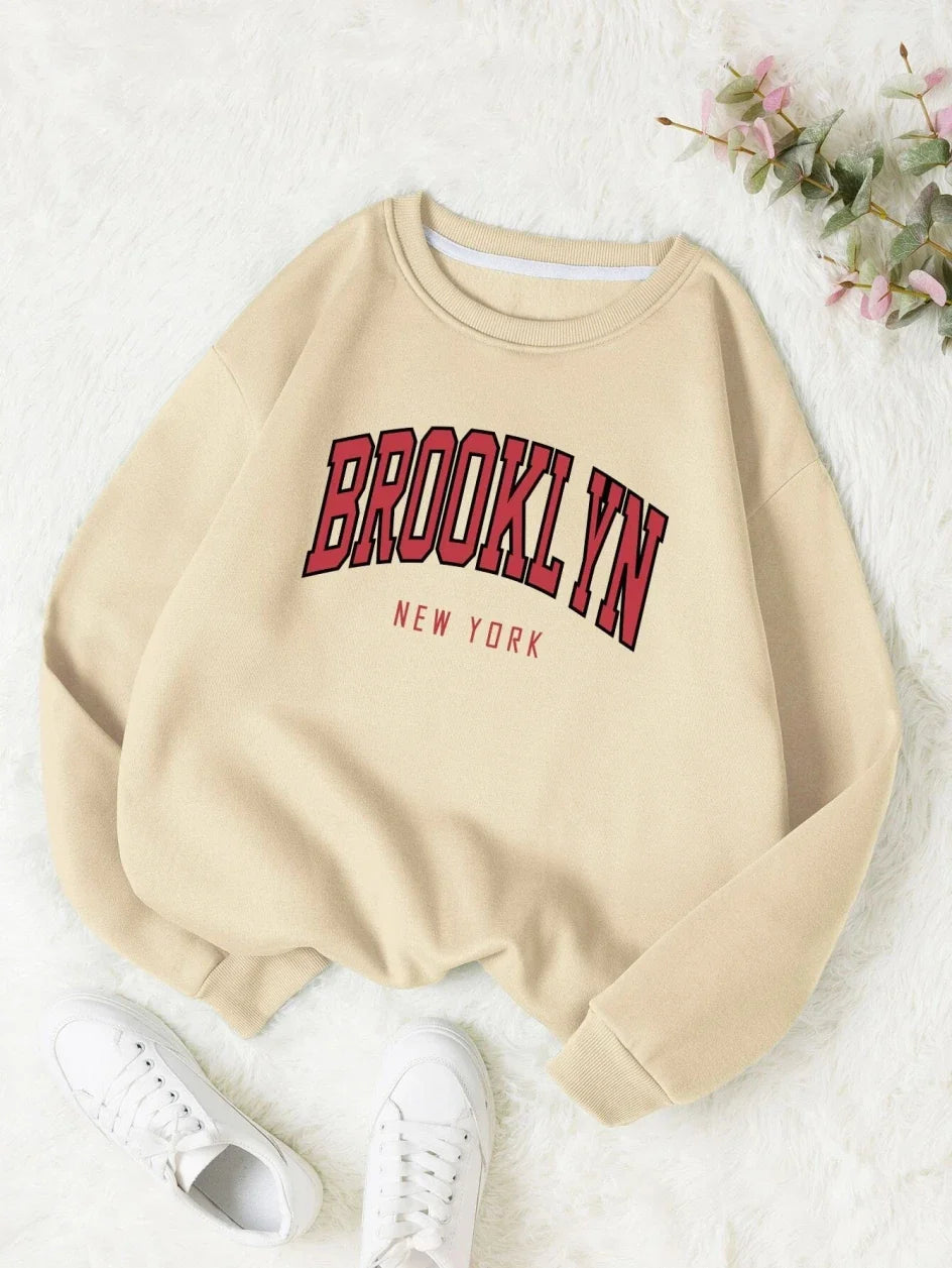 SERENA™ - PRINTED WOMEN'S PULLOVER | Beige / S | Toronty Ottawa