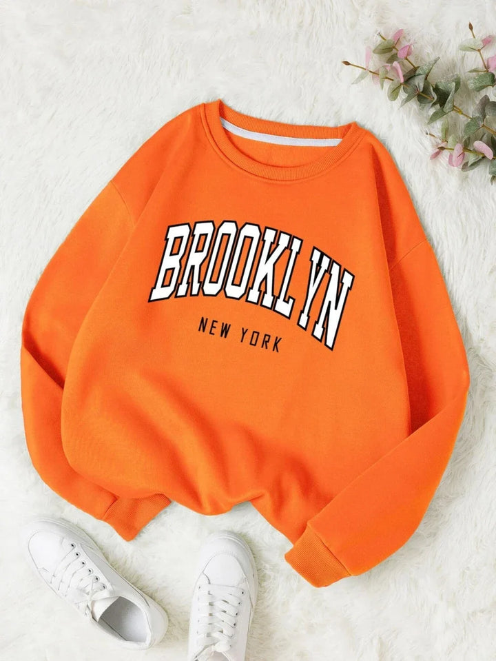 SERENA™ - PRINTED WOMEN'S PULLOVER | Orange / S | Toronty Ottawa