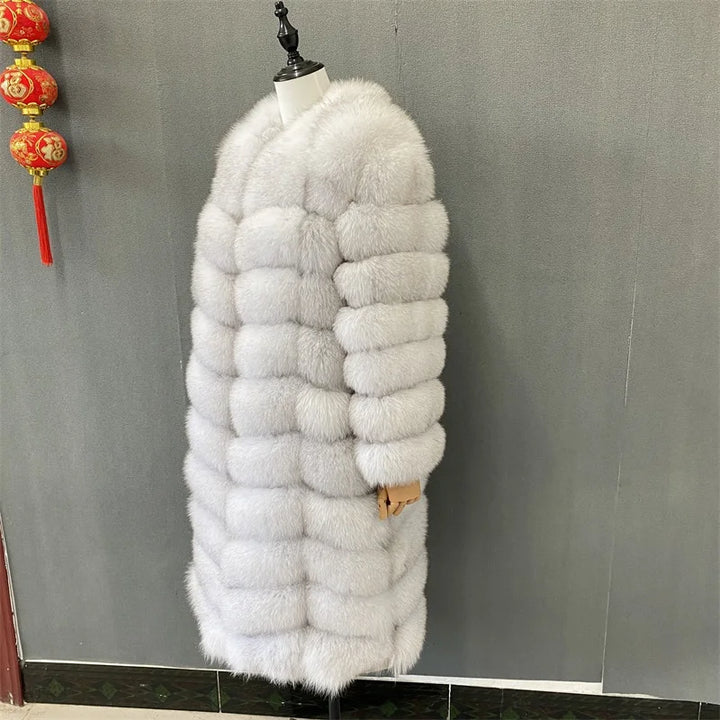 Seraphine Luxe Fox Fur & Cashmere Coat