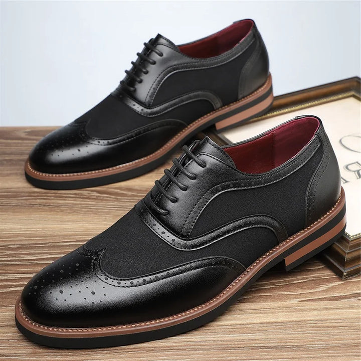 Kingsley™ Two-Tone Brogue — Sharp Style | Black / 7 | Toronty Ottawa