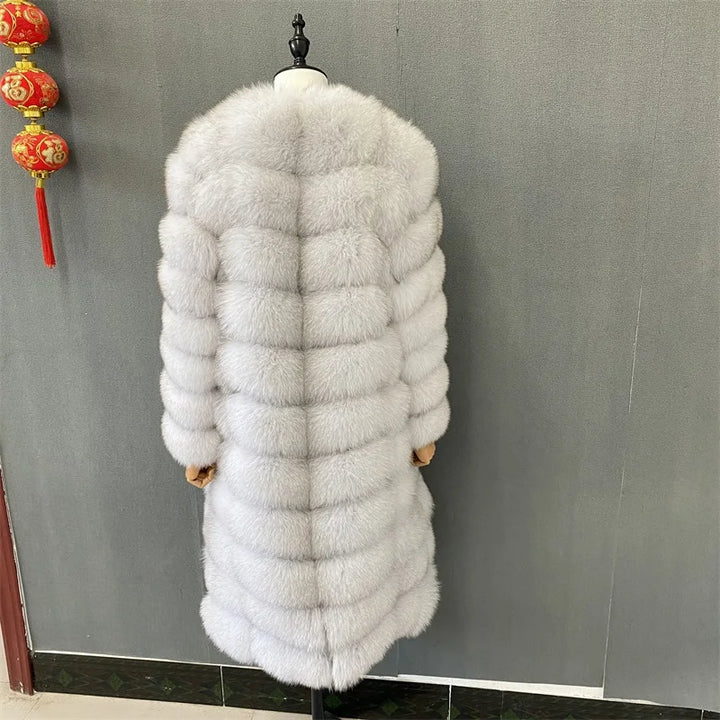 Seraphine Luxe Fox Fur & Cashmere Coat