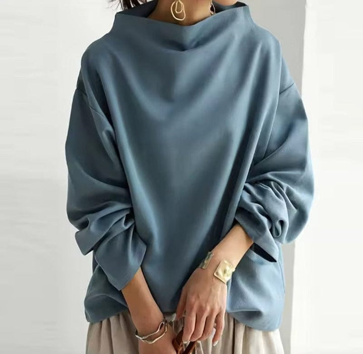 ELIANA™ - HIGH NECK SWEATER | Blue / S | Toronty Ottawa