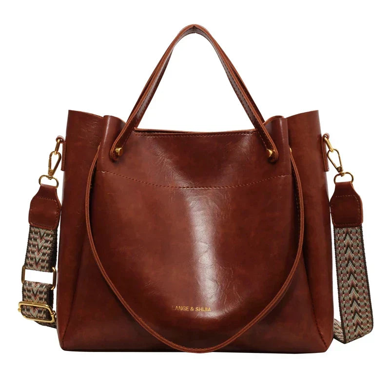 Lange® | Elegant bag with Double handles | Brown | Toronty Ottawa