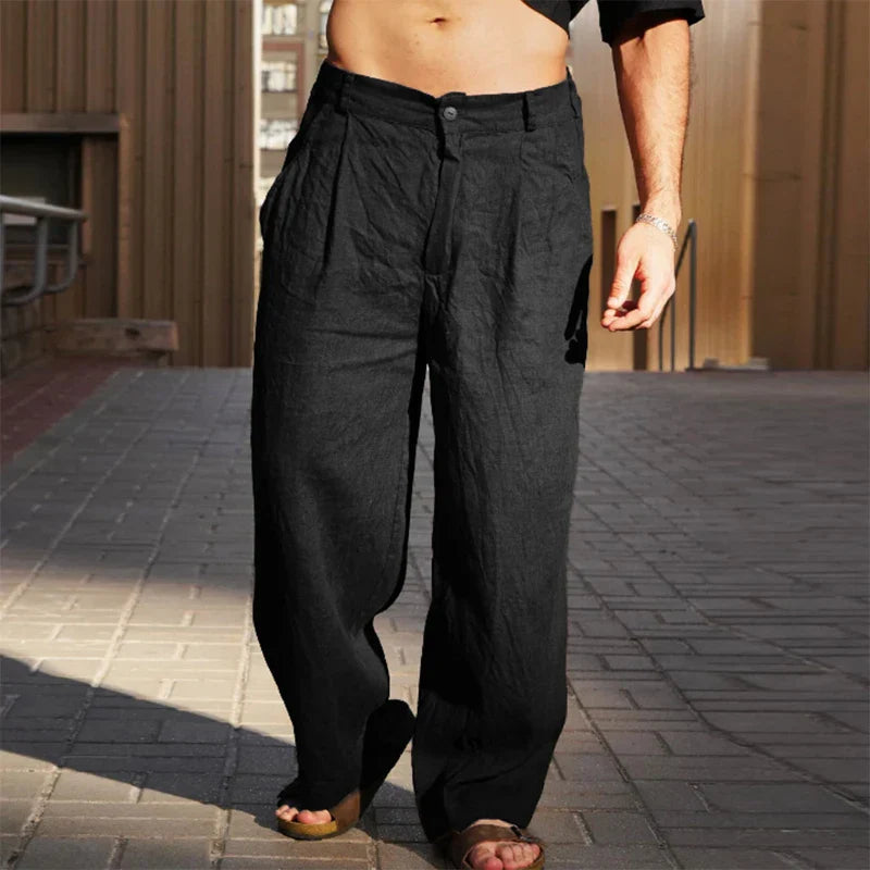 Alden Classic Linen Trousers | Black / S | Toronty Ottawa