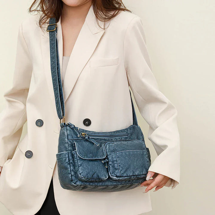 Happiness® | Vintage Luxe Shoulder Bag | Blue | Toronty Ottawa