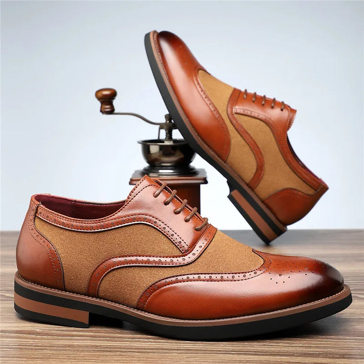 Kingsley™ Two-Tone Brogue — Sharp Style | Black / 7 | Toronty Ottawa