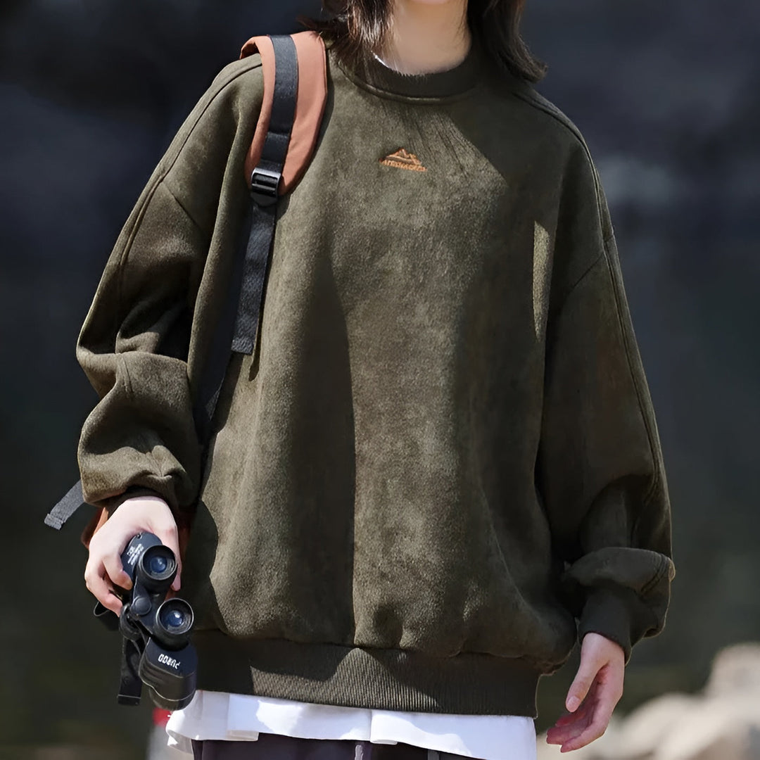 HORIZON™ - SLEEK SUEDE PULLOVER | Moss / S | Toronty Ottawa