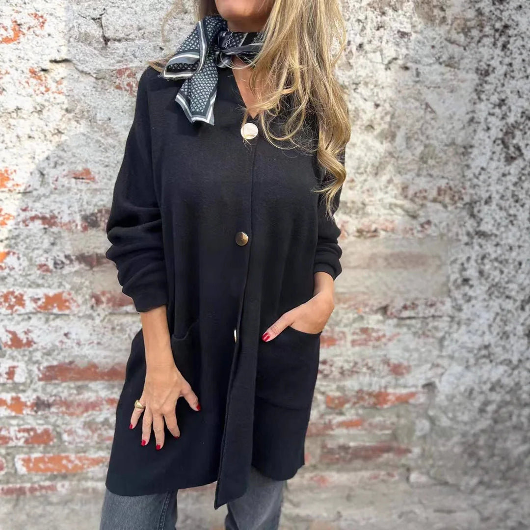 Ava™ Cardigan Knit with Gold Buttons