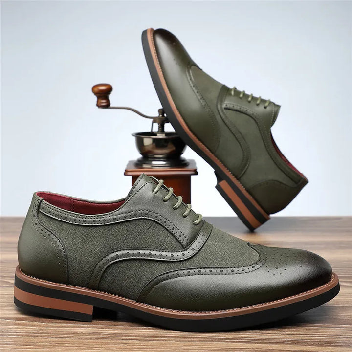 Kingsley™ Two-Tone Brogue — Sharp Style | Black / 7 | Toronty Ottawa