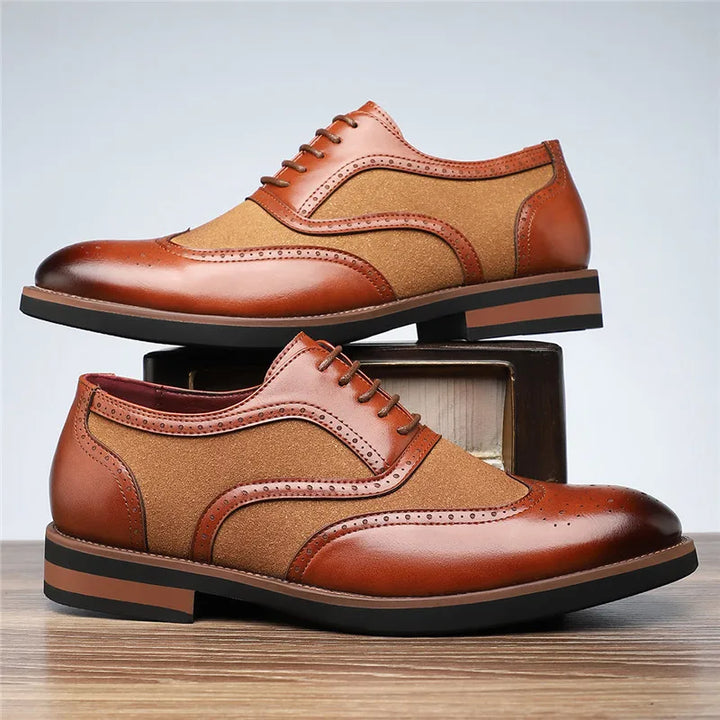 Kingsley™ Two-Tone Brogue — Sharp Style | Brown / 7 | Toronty Ottawa