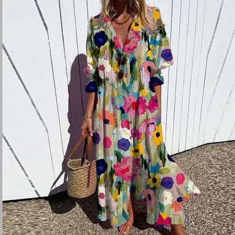 Charlotte - Graceful Floral Dress | Multi Colour 1 / S | Toronty Ottawa
