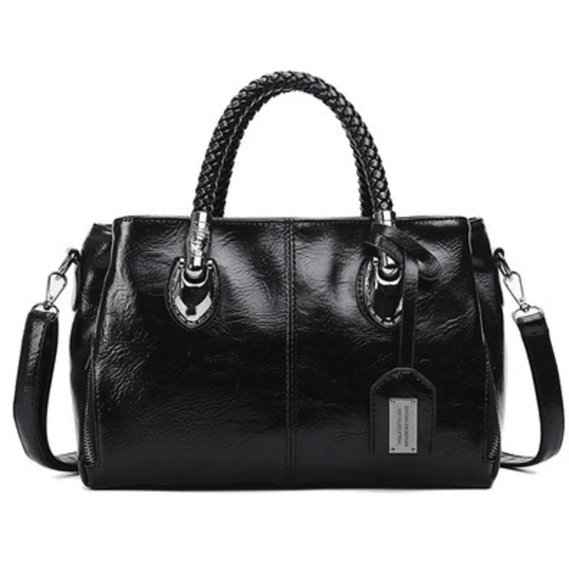 Pia® | Elegant Bag with Braided Handles | Black | Toronty Ottawa