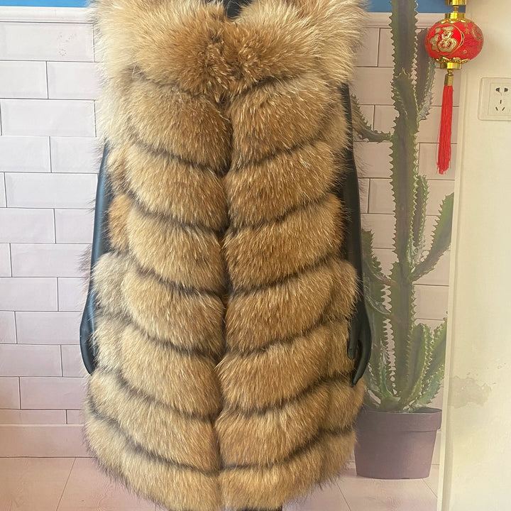 Seraphine Luxe Fox Fur & Cashmere Coat