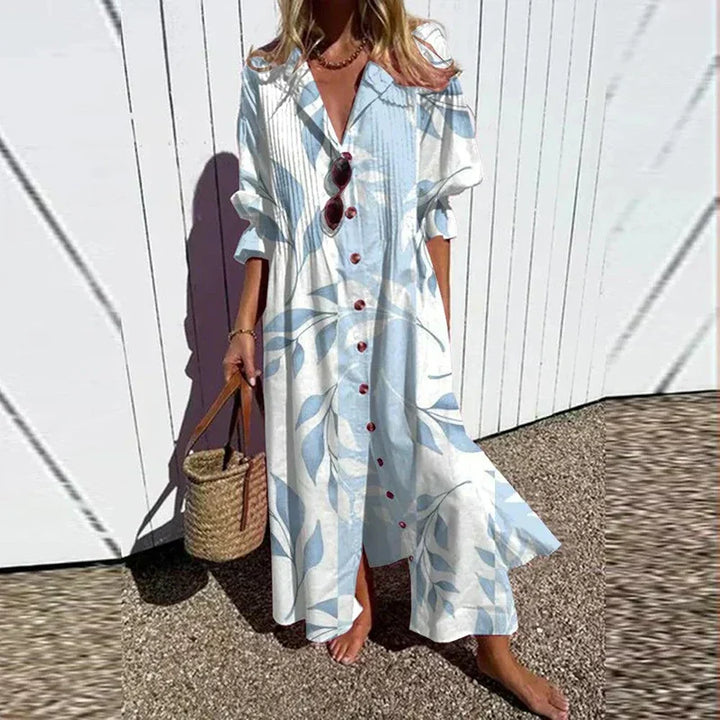 Charlotte - Graceful Floral Dress | Light Blue / S | Toronty Ottawa