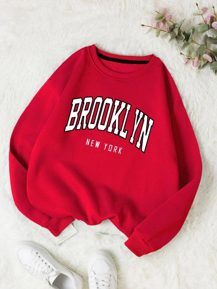 SERENA™ - PRINTED WOMEN'S PULLOVER | Red / S | Toronty Ottawa