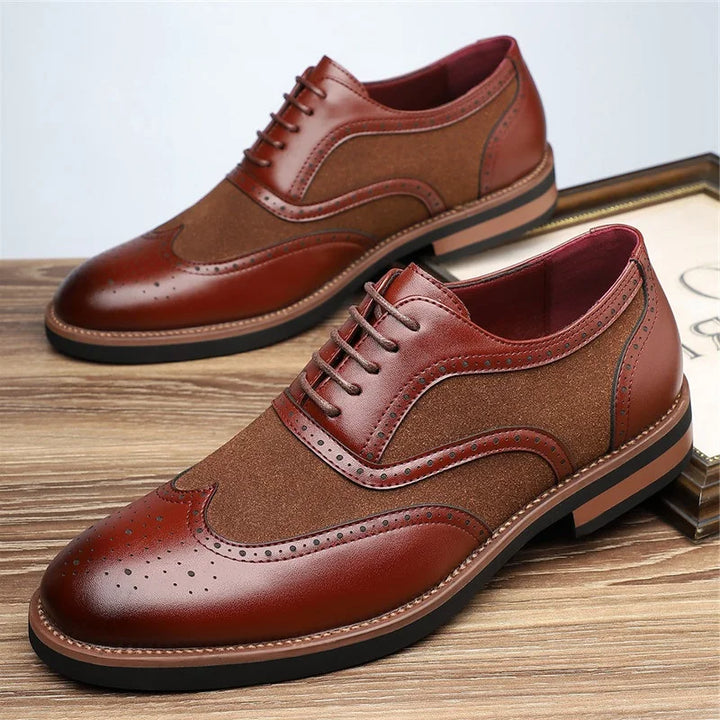 Kingsley™ Two-Tone Brogue — Sharp Style | Black / 7 | Toronty Ottawa