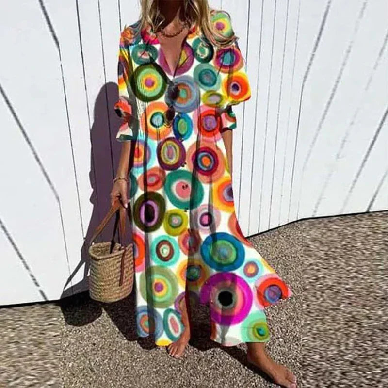 Charlotte - Graceful Floral Dress | Multi Colour 2 / S | Toronty Ottawa