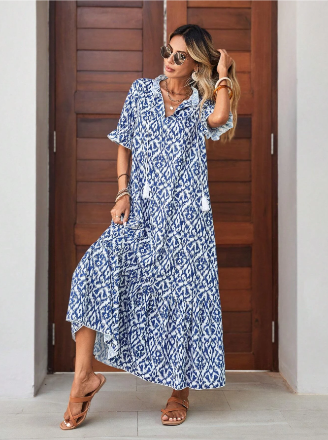 Mila – Relaxed Everyday Chic Dress | Blue / S | Toronty Ottawa