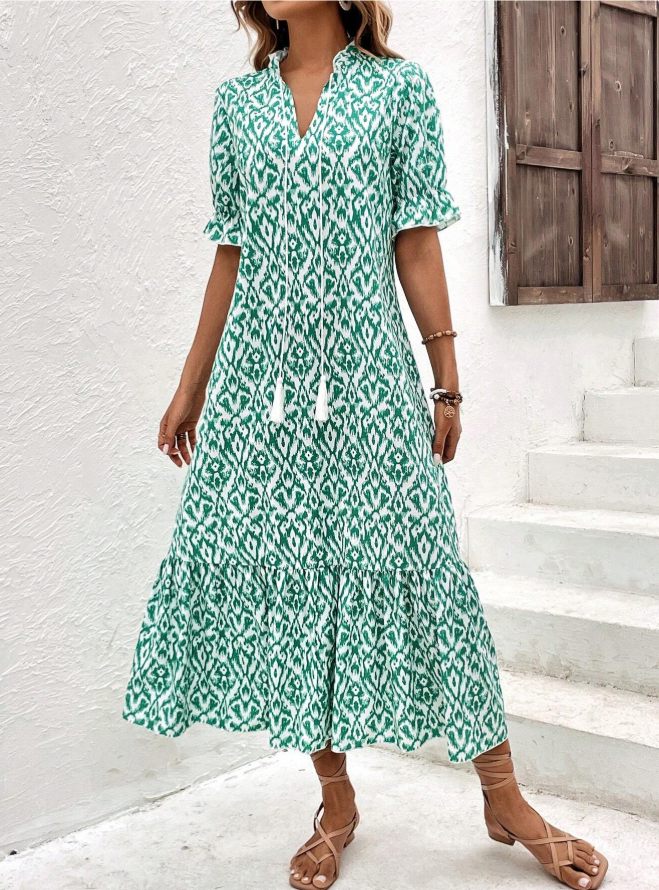 Mila – Relaxed Everyday Chic Dress | Green / S | Toronty Ottawa