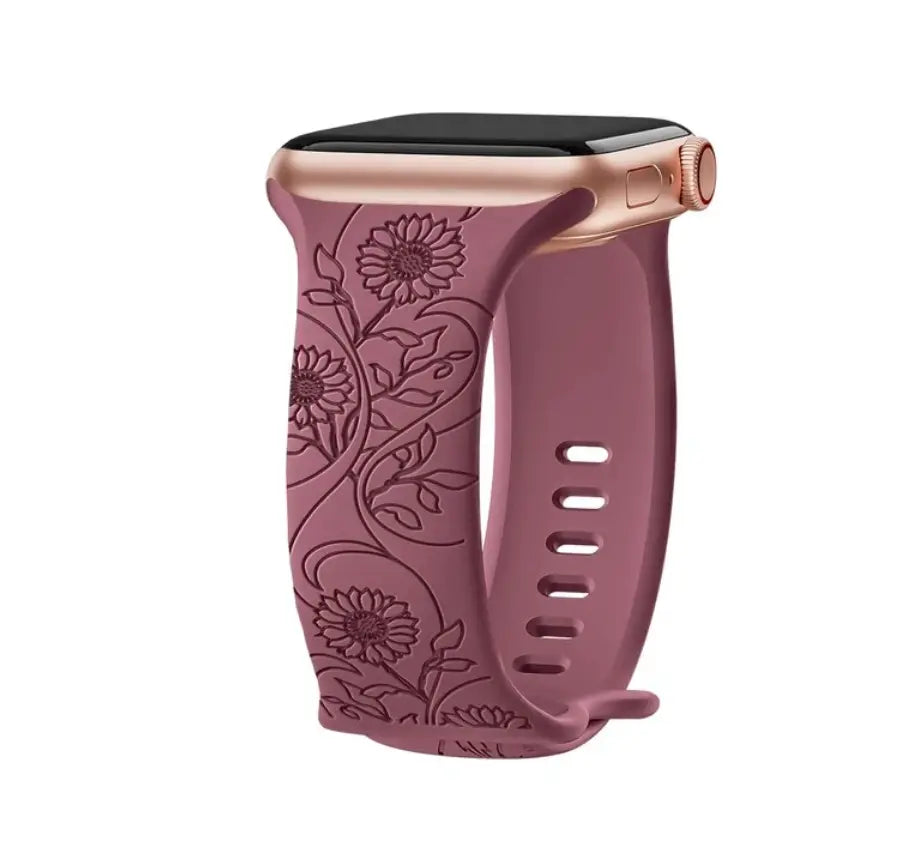 VioFlora | Violet Floral Sport Band for Apple Watch | 38/40/41 / Fits Every Wrist | Toronty Ottawa