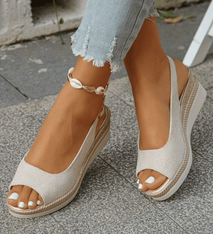 Solevera™ | Women’s Orthopedic Espadrille Sandals | Gold / 5 | Toronty Ottawa