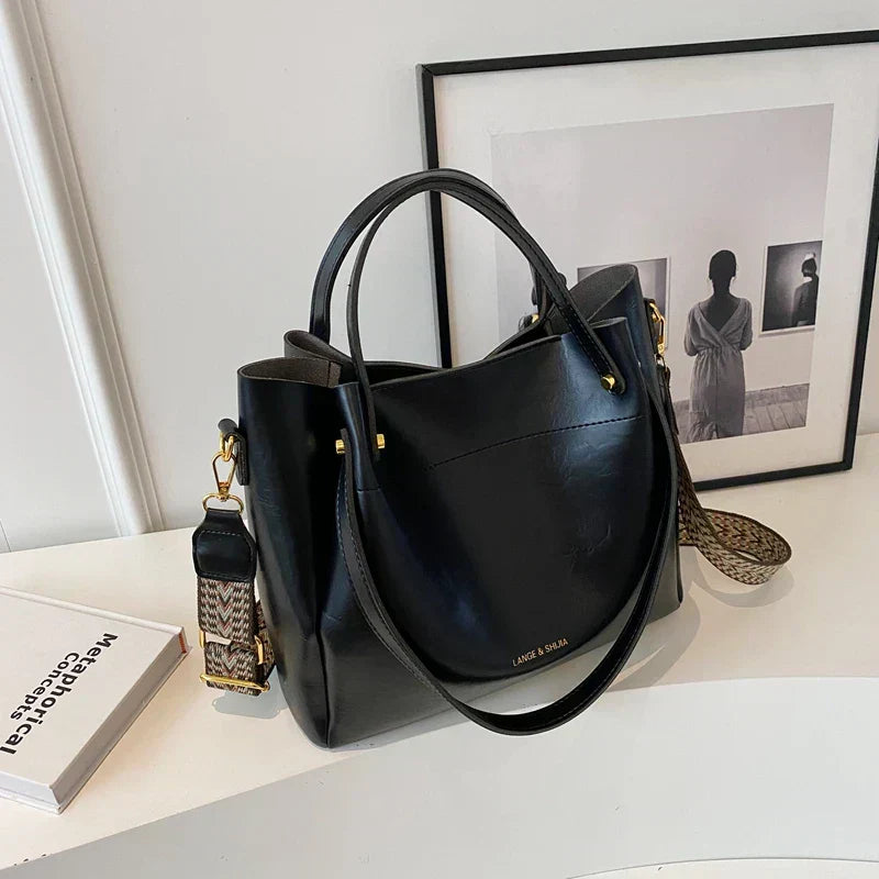 Lange® | Elegant bag with Double handles | Black | Toronty Ottawa