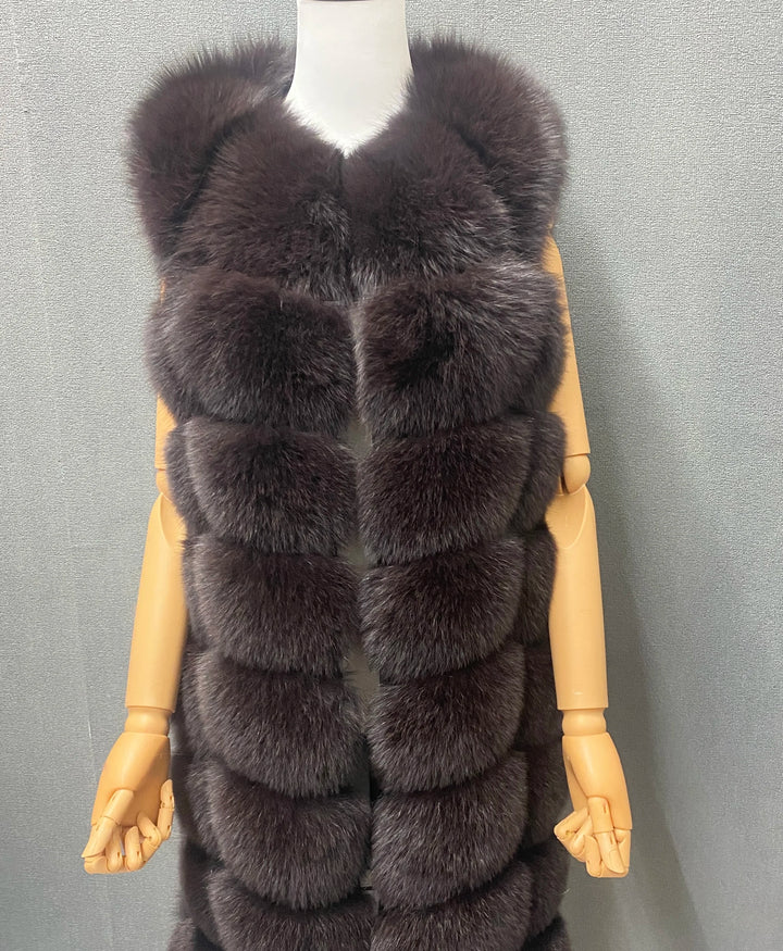 Seraphine Luxe Fox Fur & Cashmere Coat