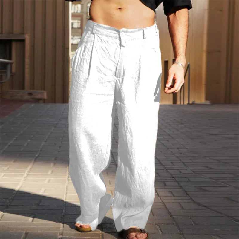 Alden Classic Linen Trousers | White / S | Toronty Ottawa