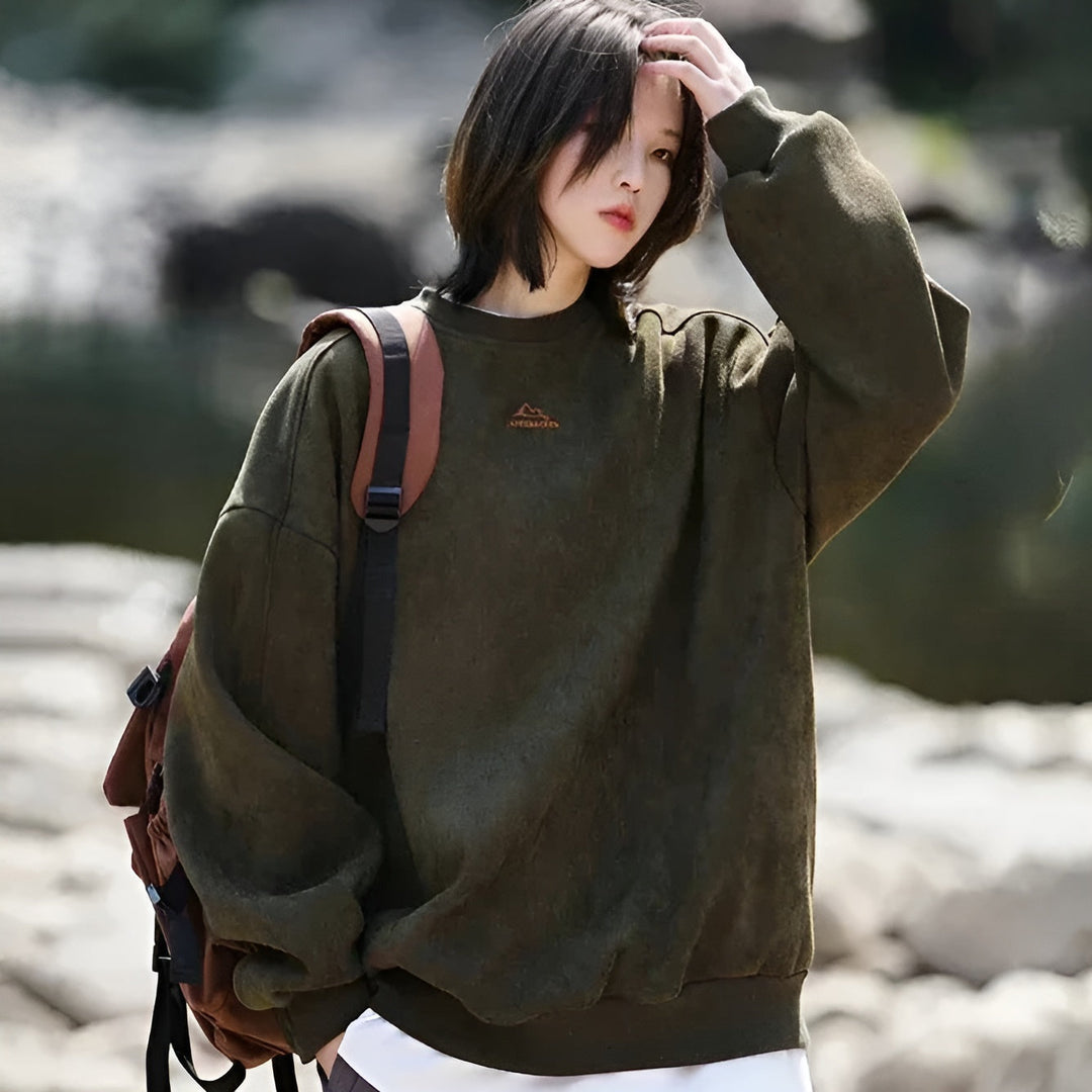 HORIZON™ - SLEEK SUEDE PULLOVER | Moss / S | Toronty Ottawa
