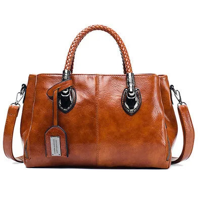 Pia® | Elegant Bag with Braided Handles | Brown | Toronty Ottawa