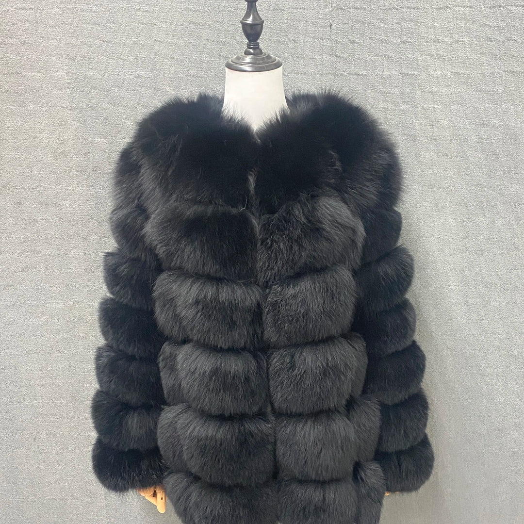 Seraphine Luxe Fox Fur & Cashmere Coat
