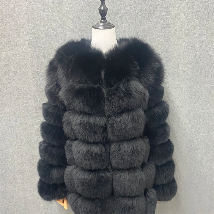 Seraphine Luxe Fox Fur & Cashmere Coat