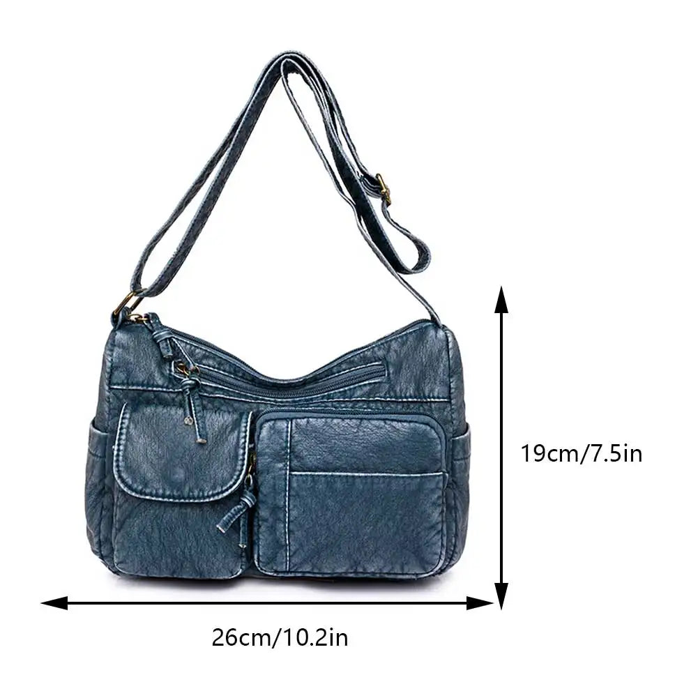 Happiness® | Vintage Luxe Shoulder Bag | Blue | Toronty Ottawa