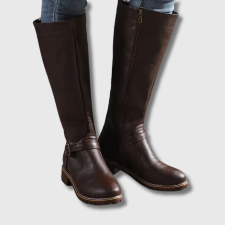 Maëlys™ | Long Buckled Zip-Up Boots