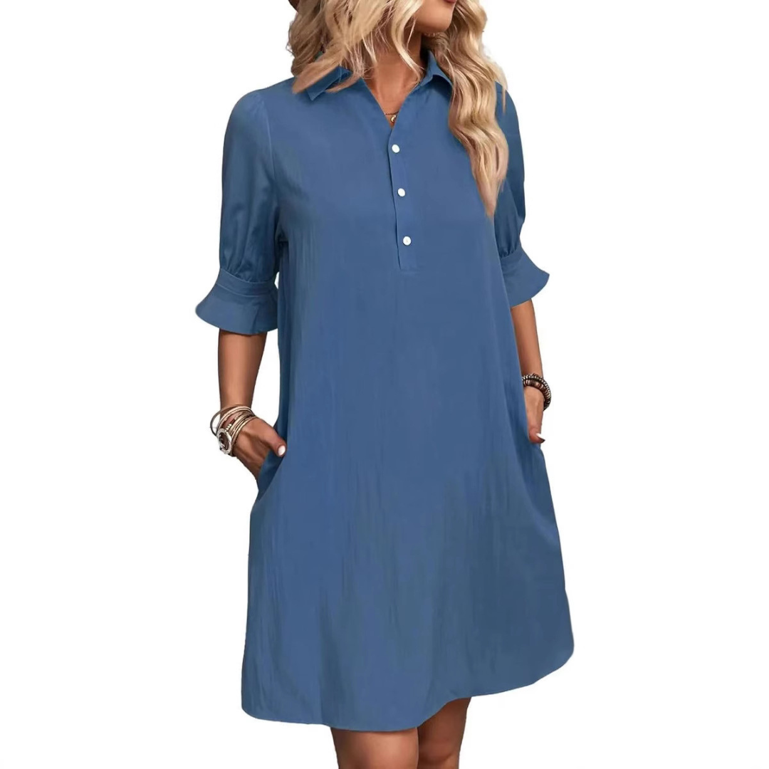 Avery Cove Shirt Dress | Blue / S | Toronty Ottawa