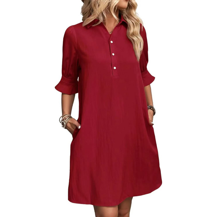 Avery Cove Shirt Dress | Red / S | Toronty Ottawa