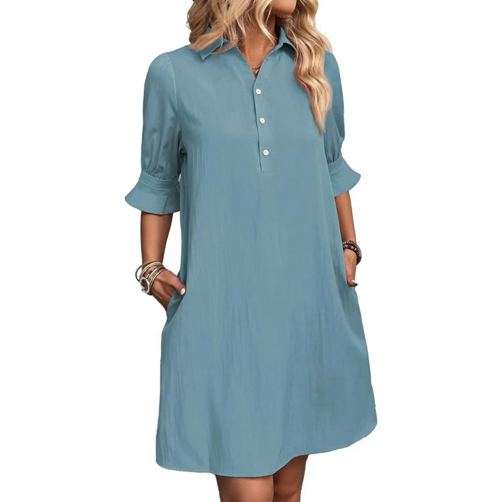 Avery Cove Shirt Dress | Gray Blue / S | Toronty Ottawa