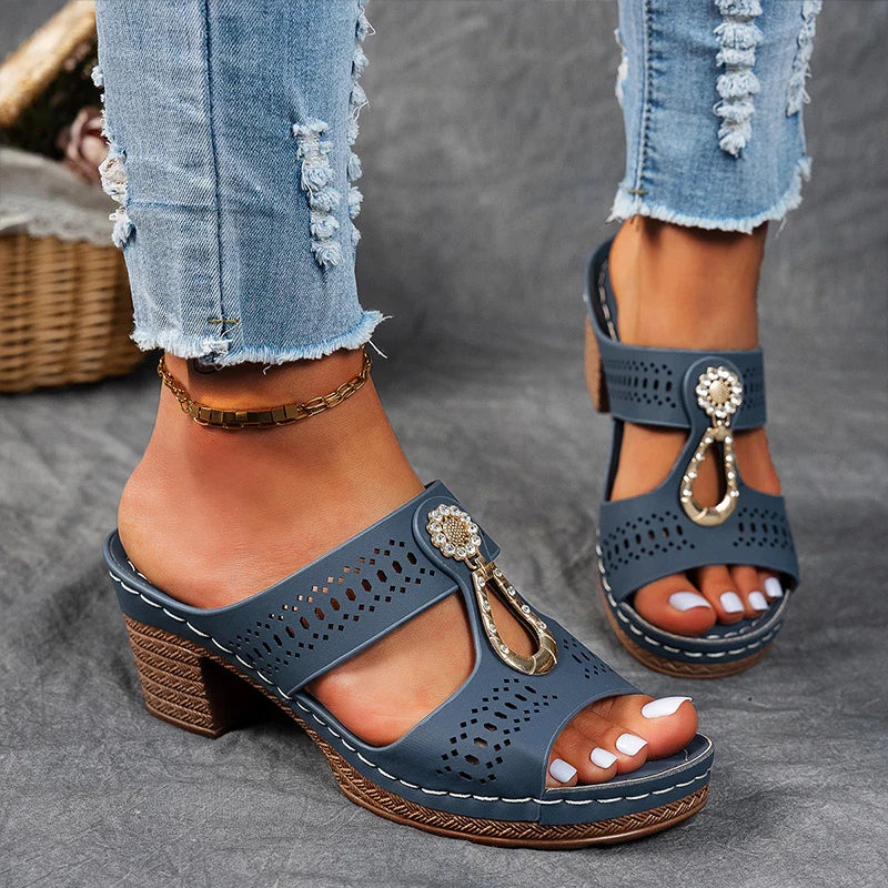 VivaraLift™ Orthopedic Elegance Sandals | Black / 5 | Toronty Ottawa