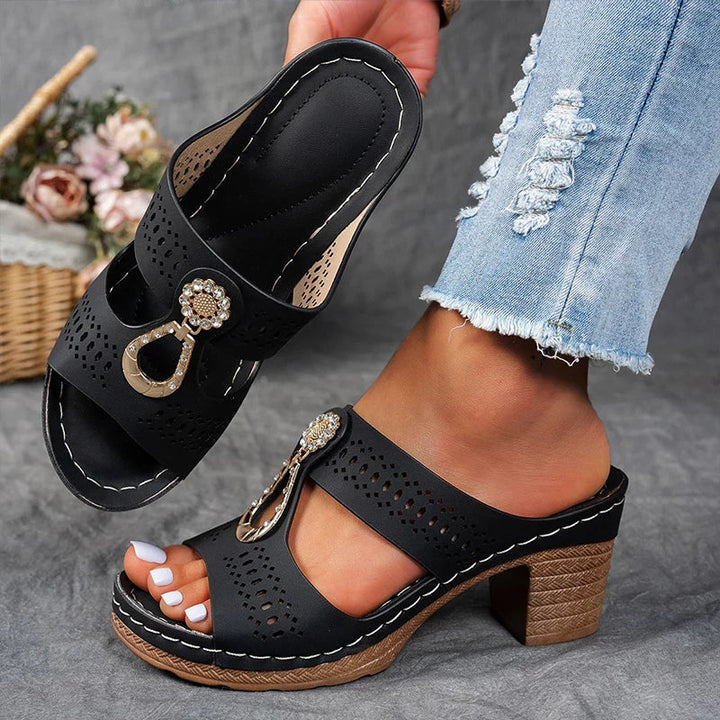VivaraLift™ Orthopedic Elegance Sandals | Black / 5 | Toronty Ottawa