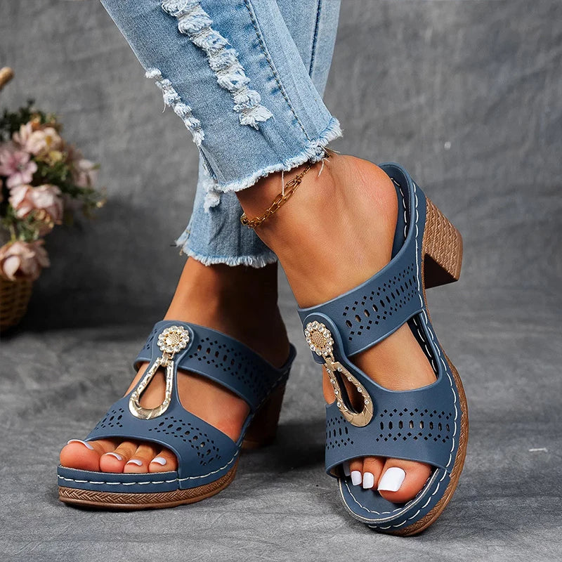 VivaraLift™ Orthopedic Elegance Sandals | Blue / 5 | Toronty Ottawa