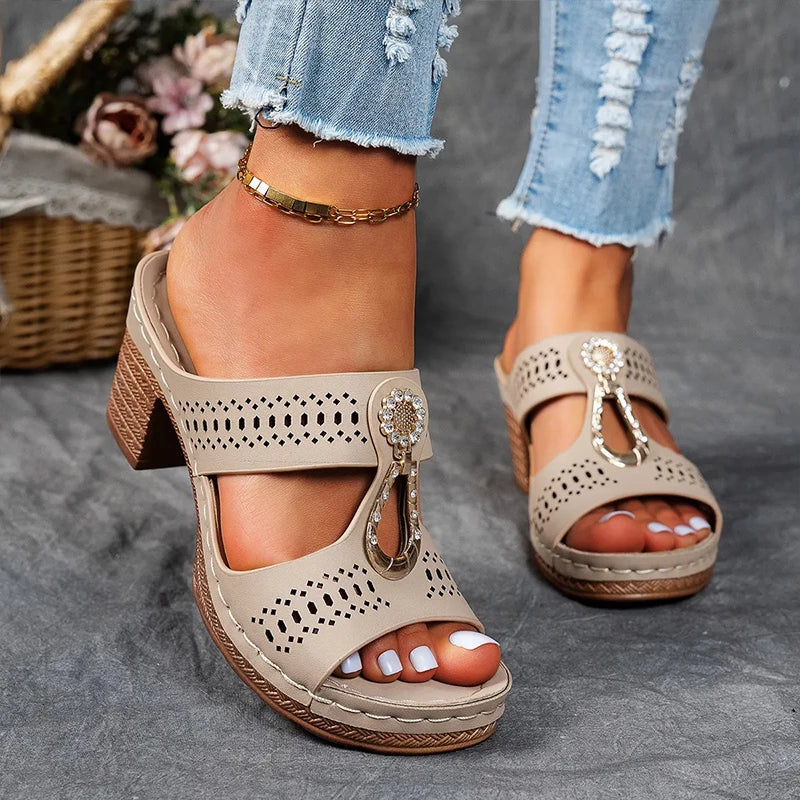 VivaraLift™ Orthopedic Elegance Sandals | Khaki / 5 | Toronty Ottawa
